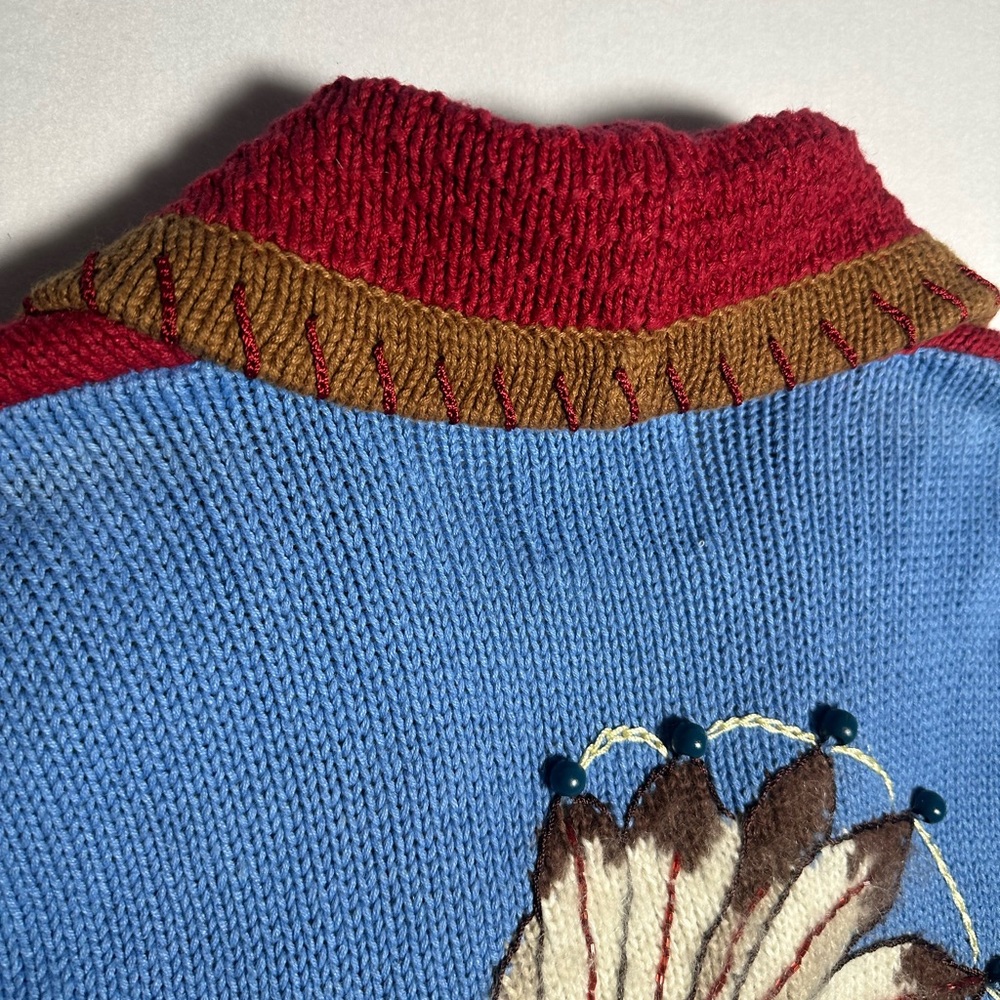 Storybook Knits Western Sweater Jacket Small/Medium Vintage Rodeo Knit Cardigan - Picture 8 of 8